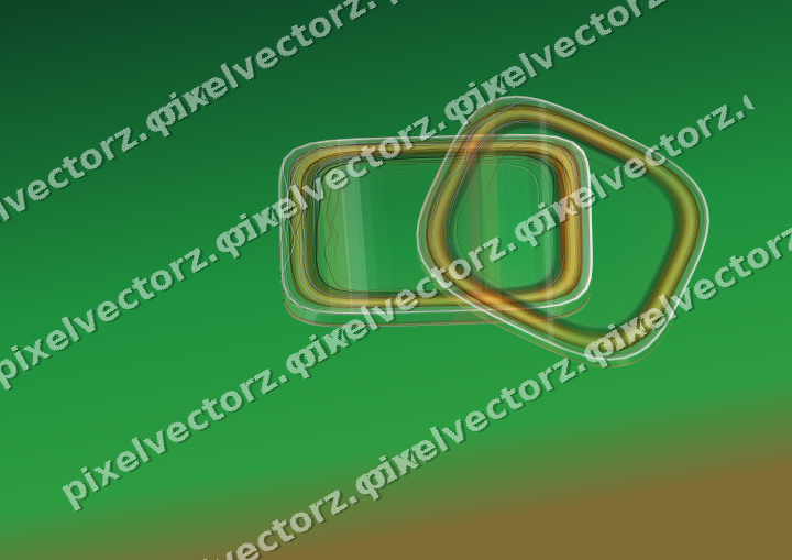 Abstract glass arc in red and orange
