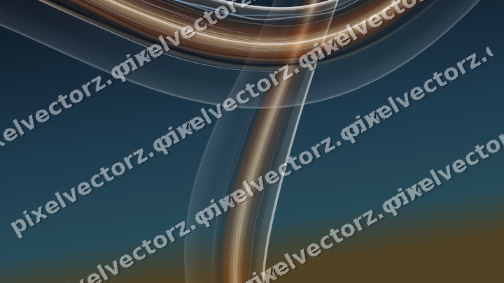 Abstract glass arc in dark teal and orange