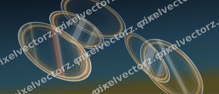 Abstract glass arc in orange and amber