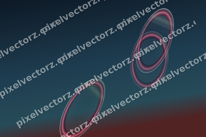 Abstract glass arc in pink and dark lime