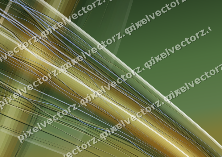 Abstract glass arc in lime and yellow