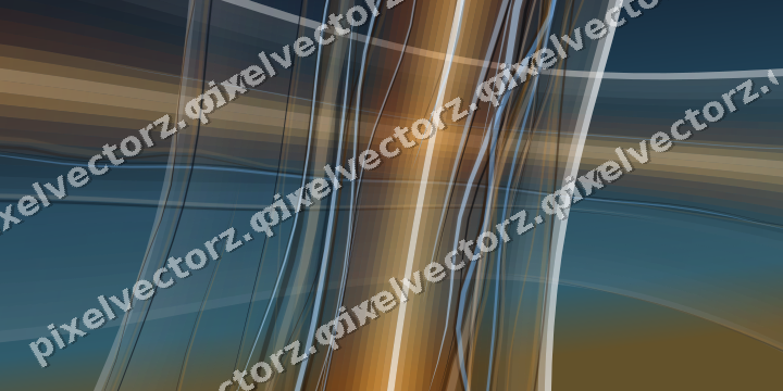 Abstract glass arc in orange and amber