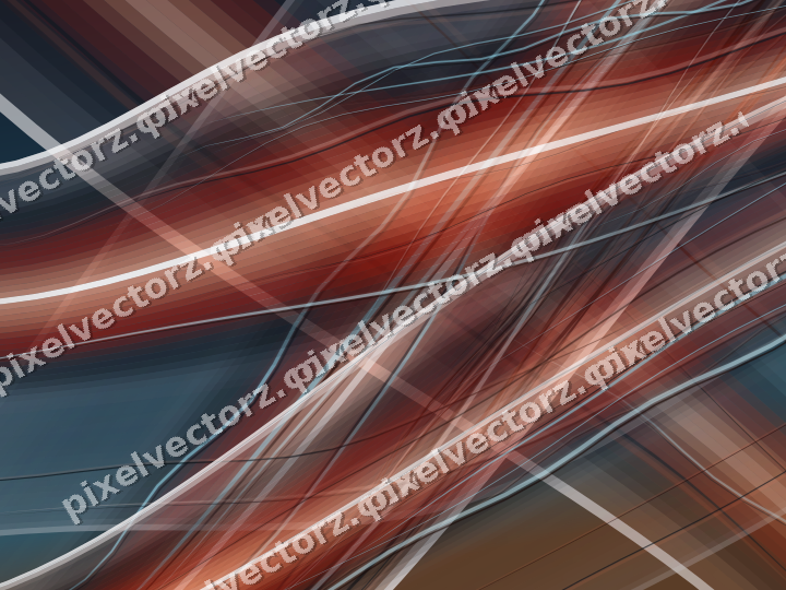 Abstract glass arc in red and orange
