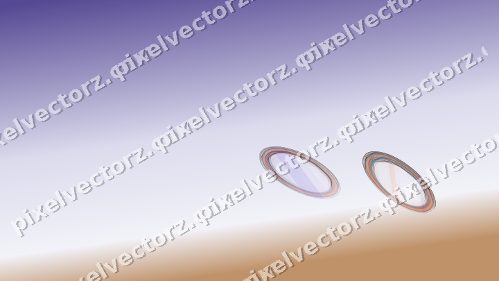 Abstract glass arc in orange and blue
