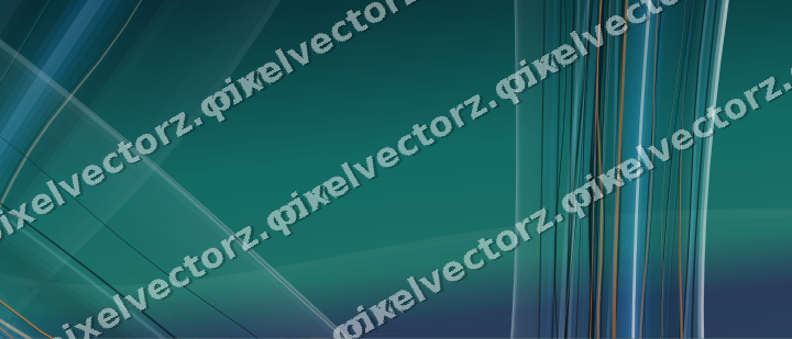 Abstract glass arc in teal and pale cyan