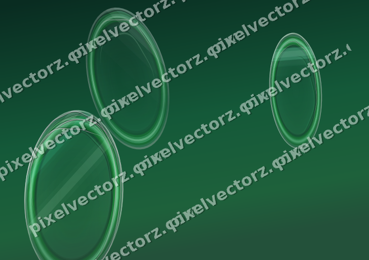 Abstract glass arc in green and teal