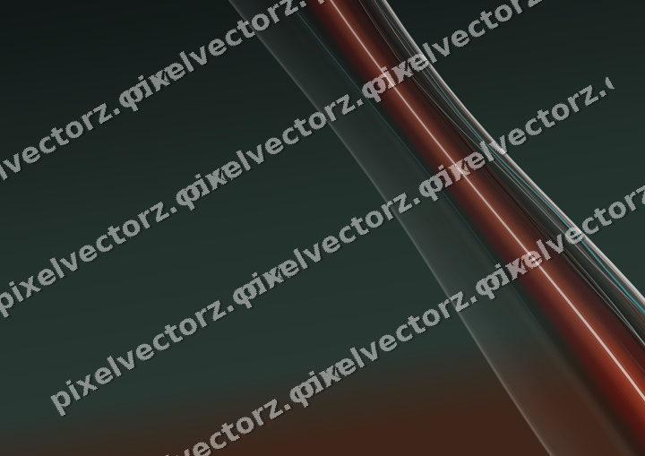 Abstract glass arc in red and orange
