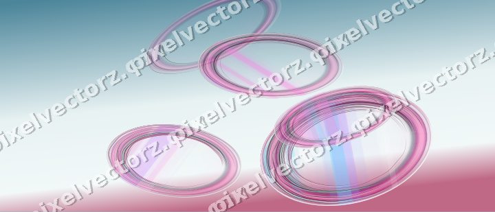 Abstract glass arc in magenta and purple
