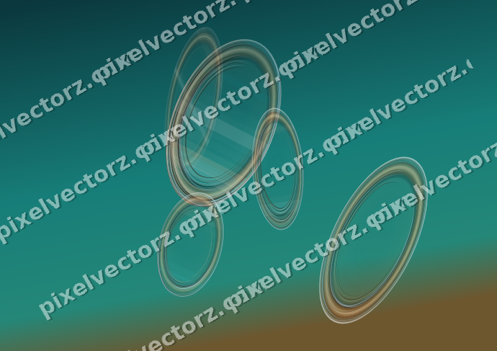 Abstract glass arc in dark teal and orange
