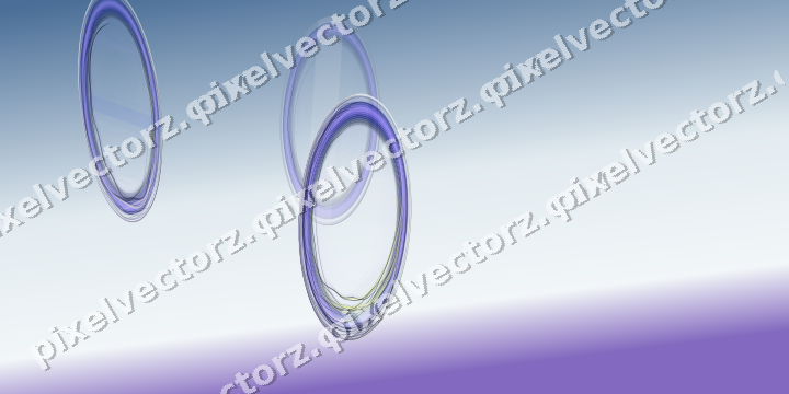 Abstract glass arc in blue and cyan