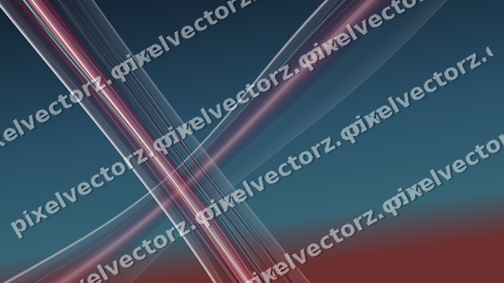 Abstract glass arc in pale pink and pale red