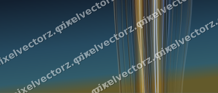 Abstract glass arc in dark pink and amber
