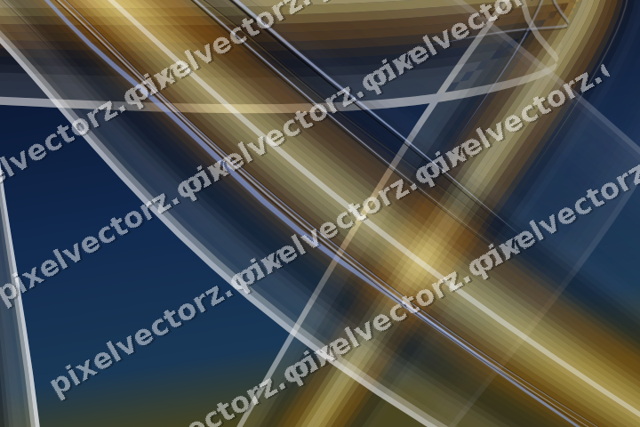 Abstract glass arc in amber and blue