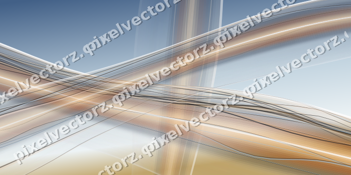 Abstract glass arc in dark blue and orange