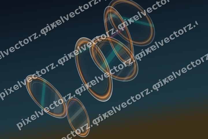 Abstract glass arc in pink and orange