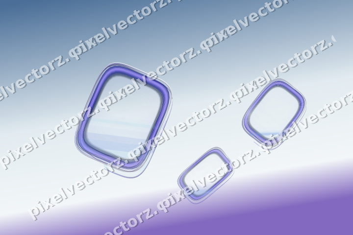Abstract glass arc in blue and cyan