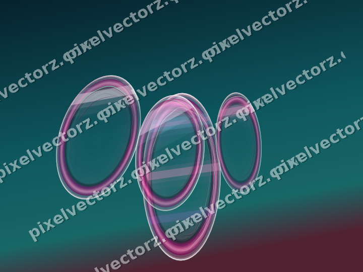 Abstract glass arc in magenta and purple