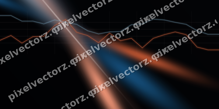Leuchtender Neon Diagramm Hintergrund in Orange und Türkis