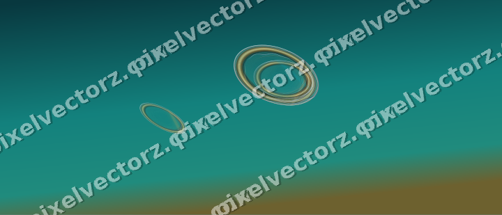 Abstract glass arc in amber and dark teal