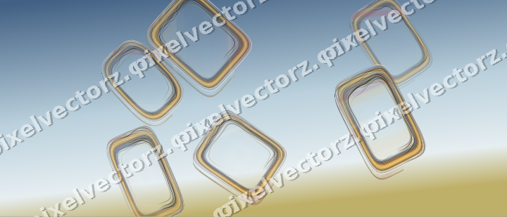 Abstract glass arc in dark pink and amber