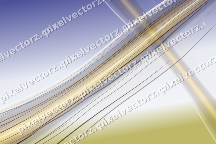 Abstract glass arc in dark blue and amber