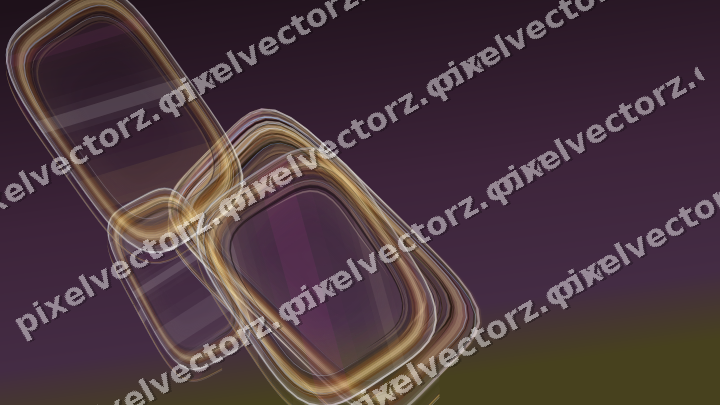 Abstract glass arc in dark magenta and amber