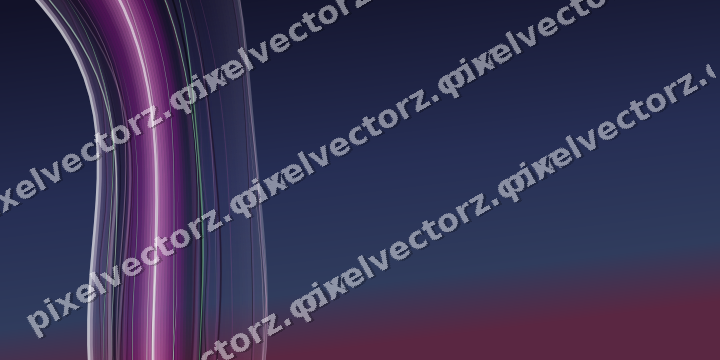 Abstract glass arc in purple and blue