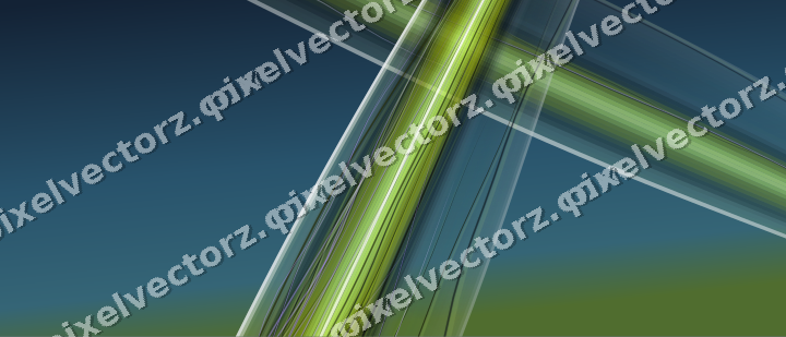 Abstract glass arc in green and lime