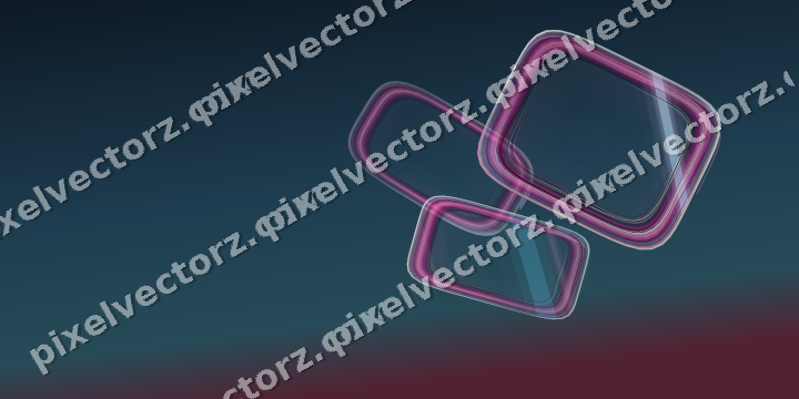 Abstract glass arc in magenta and purple