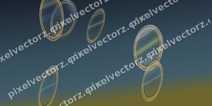 Abstract glass arc in amber and green