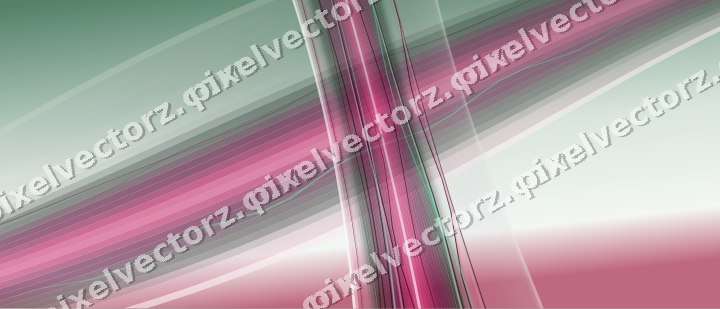 Abstract glass arc in dark pink and green