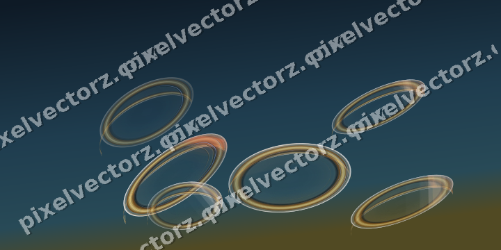 Abstract glass arc in orange and amber