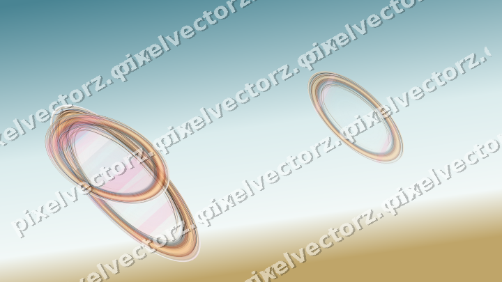 Abstract glass arc in pink and cyan