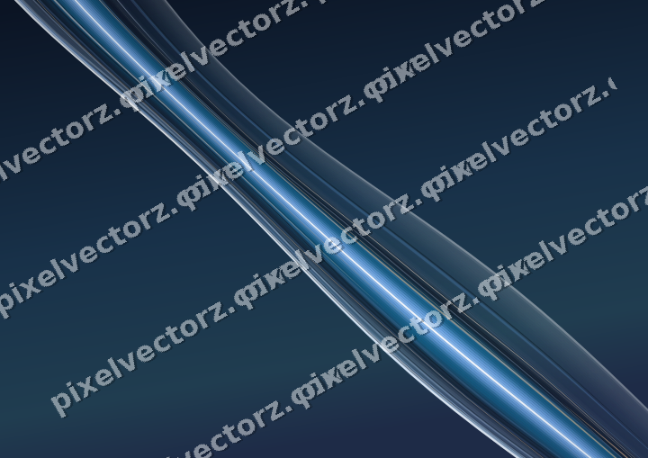 Abstract glass arc in dark blue and white