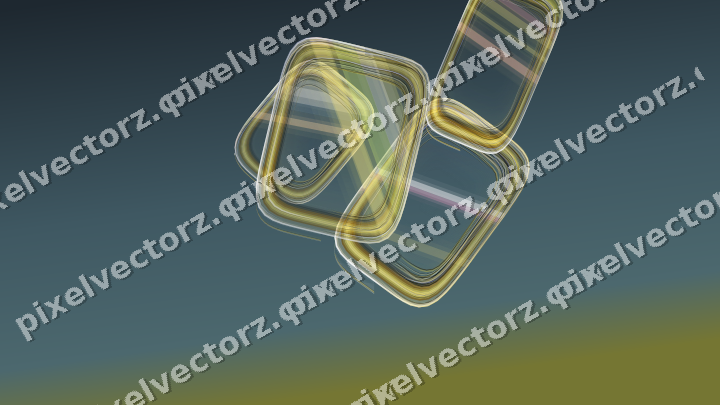 Abstract glass arc in lime and amber