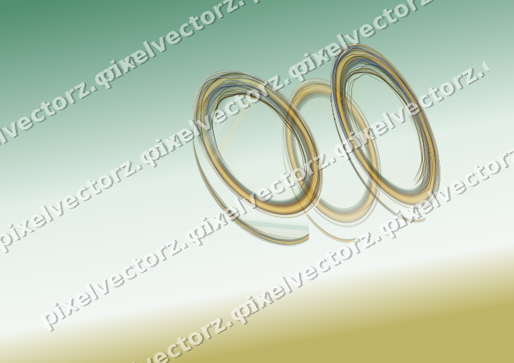 Abstract glass arc in dark green and amber