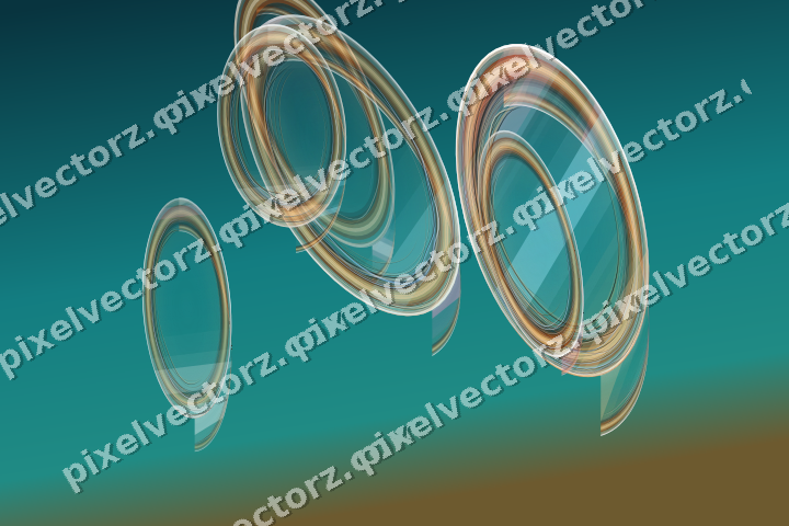 Abstract glass arc in pink and cyan