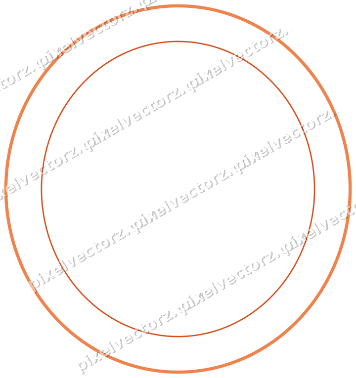 Dekorativer Zierrahmen in Orange und Petrol mit Oval