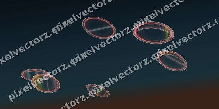 Abstract glass arc in yellow and red