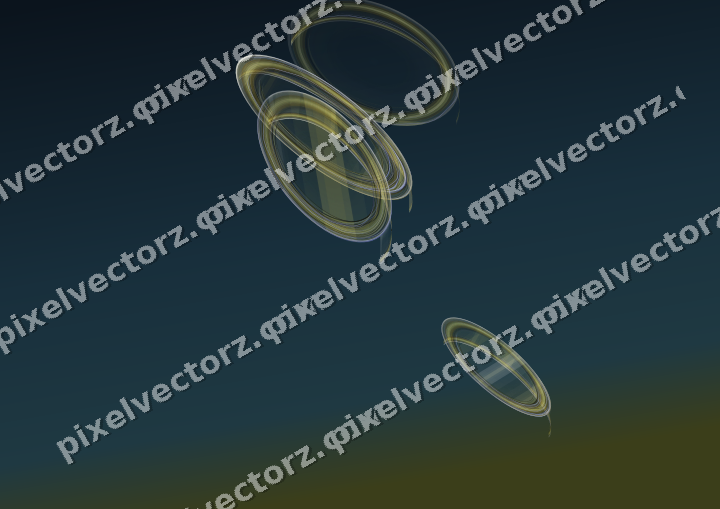 Abstract glass arc in dark amber and yellow