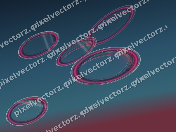 Abstract glass arc in lime and pink