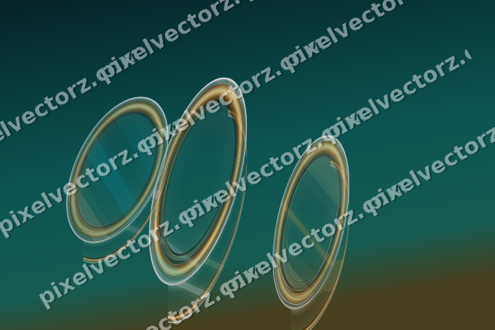 Abstract glass arc in amber and dark teal