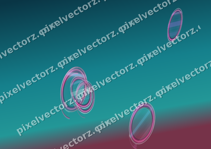 Abstract glass arc in magenta and purple