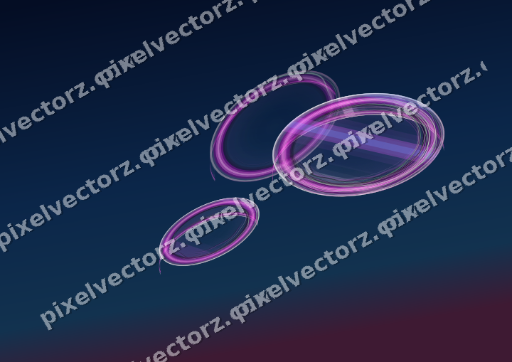 Abstract glass arc in purple and blue
