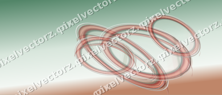 Abstract glass arc in dark green and red