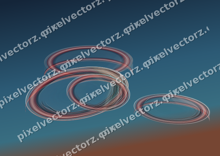Abstract glass arc in red and dark green