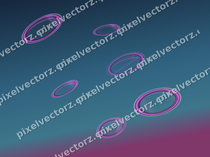 Abstract glass arc in purple and blue