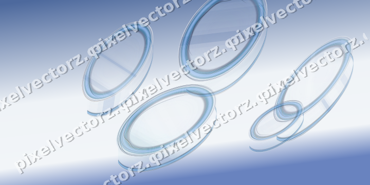 Abstract glass arc in dark blue and white