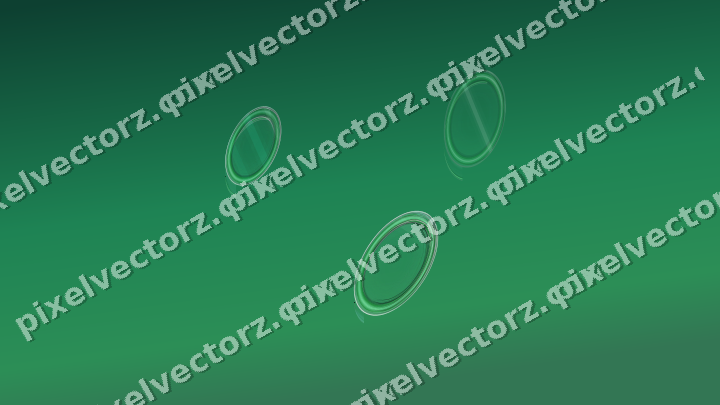 Abstract glass arc in green and teal