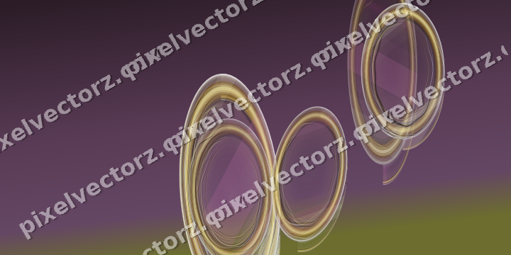 Abstract glass arc in dark magenta and lime